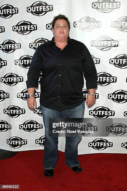 Chaz Bono attends the 2009 Outfest opening night gala of "La Mission" at The Orpheum Theatre on July 9, 2009 in Los Angeles, California.