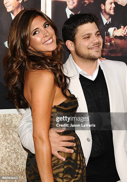 Actress Jamie-Lynn Sigler and actor Jerry Ferrara attend the sixth season premiere of HBO's "Entourage" at Paramount Studios on July 9, 2009 in Los...