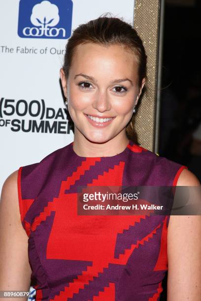 Actress Leighton Meester attends a screening of "500 Days Of Summer" hosted by The Cinema Society with Brooks Brothers and Cotton at the Tribeca...