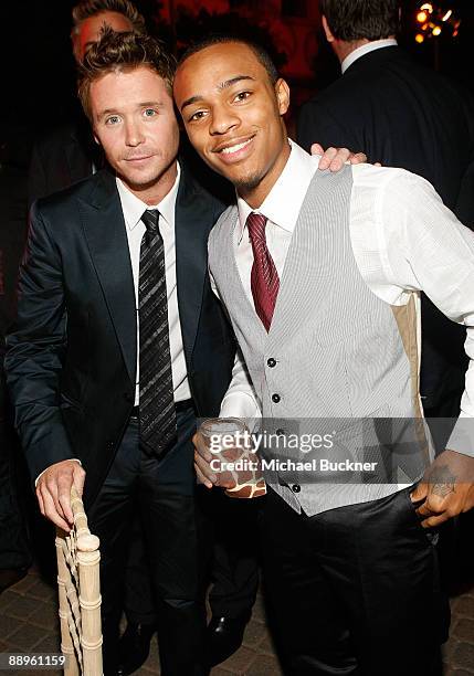 Actor Kevin Connolly and actor Bow Wow attend the Belvedere Vodka and Moet's after party for the premiere of the Sixth Season of HBO's "Entourage" at...