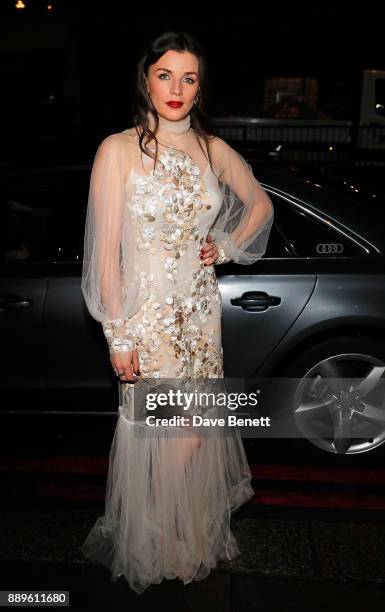 Aisling Bea arrives in an Audi at the British Independent Film Awards at Old Billingsgate on December 10, 2017 in London, England.