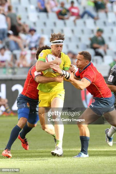 Lewis Holland during day 2 of the 2017 HSBC Cape Town Sevens at Cape Town Stadium on December 10, 2017 in Cape Town, South Africa.