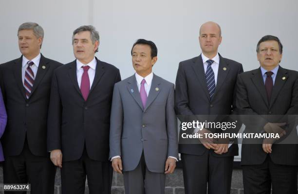 Canadian Prime Minister Stephen Harper, British Prime Minister Gordon Brown, Japanese Prime Minister Taro Aso, Swedish Prime Minister Fredrik...