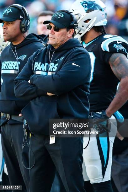 Carolina Panthers head coach Ron Rivera during the first half on December 20, 2017 between the Minnesota Vikings and the Carolina Panthers at Bank of...