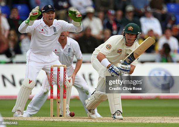 Marcus North of Australia in action during day three of the npower 1st Ashes Test Match between England and Australia at the SWALEC Stadium on July...