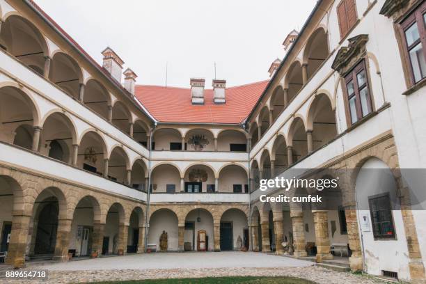 ptuj castle courtyard - ptuj stock pictures, royalty-free photos & images