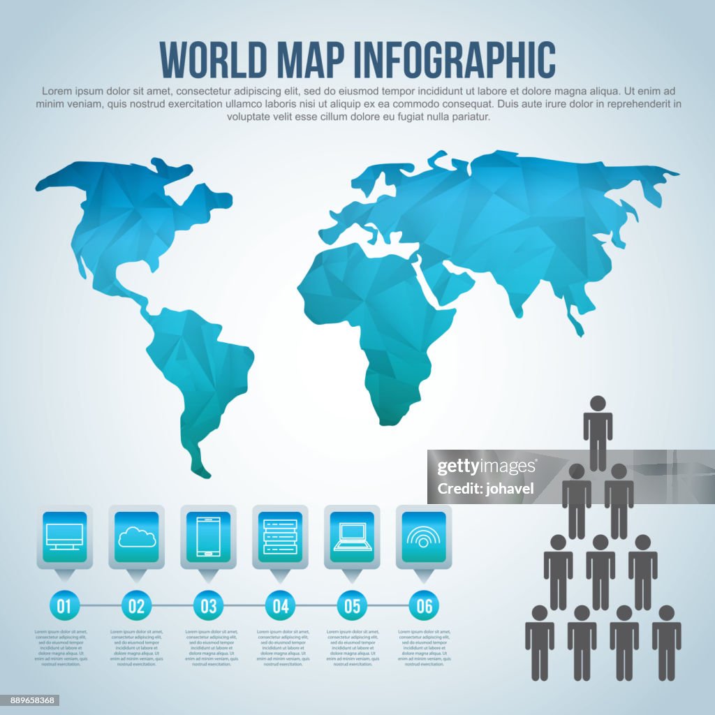 Population Overview World Map Infographic Chart Population High-Res Vector Graphic - Getty ...