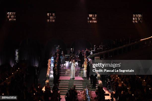 Singer Ane Brun performs during the Nobel Prize Banquet 2017 at City Hall on December 10, 2017 in Stockholm, Sweden.