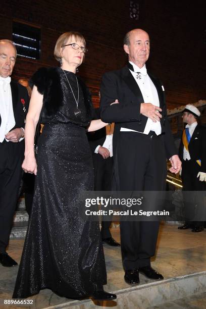 Guests attend the Nobel Prize Banquet 2017 at City Hall on December 10, 2017 in Stockholm, Sweden.