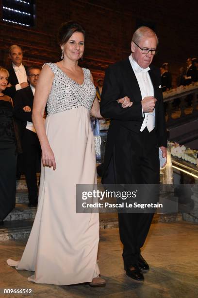 Guests attend the Nobel Prize Banquet 2017 at City Hall on December 10, 2017 in Stockholm, Sweden.