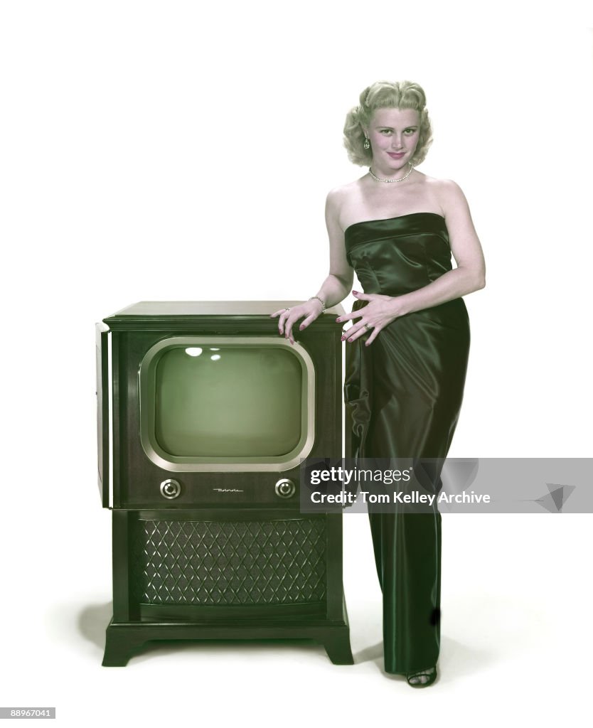 A Woman And Her Television Set