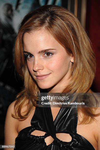 Actress Emma Watson attends the "Harry Potter and the Half-Blood Prince" premiere at Ziegfeld Theatre on July 9, 2009 in New York City.