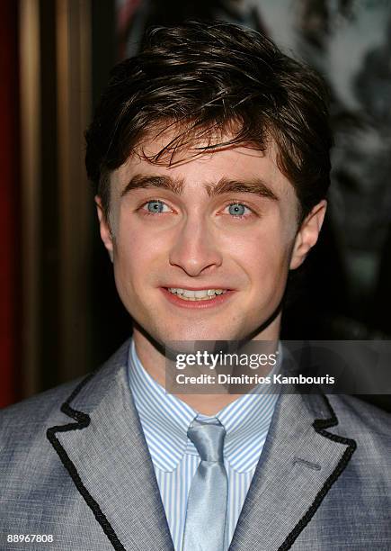 Actor Daniel Radcliffe attends the "Harry Potter and the Half-Blood Prince" premiere at Ziegfeld Theatre on July 9, 2009 in New York City.