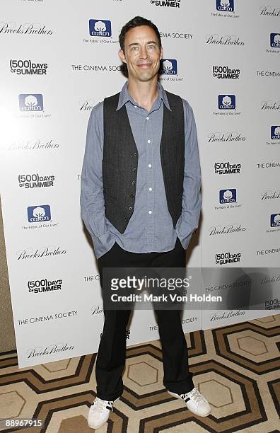 Actors Tom Cavanagh attends a screening of "500 Days Of Summer" hosted by The Cinema Society with Brooks Brothers and Cotton at the Tribeca Grand...