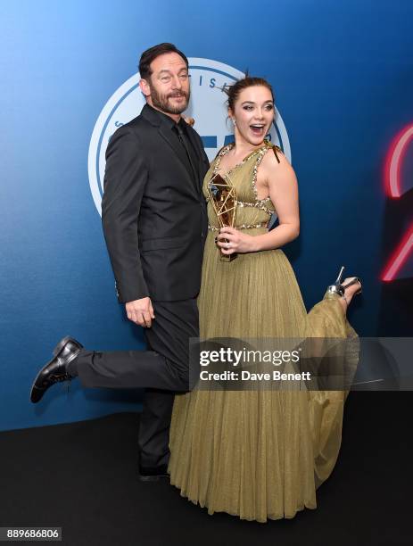 Jason Isaacs and Florence Pugh attend the British Independent Film Awards held at Old Billingsgate on December 10, 2017 in London, England.