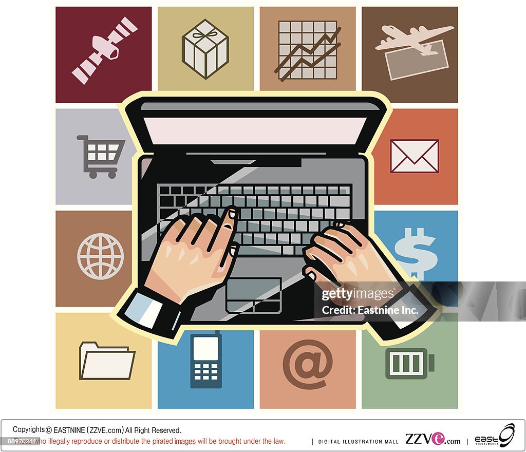 Person Using Laptop High-Res Vector Graphic - Getty Images