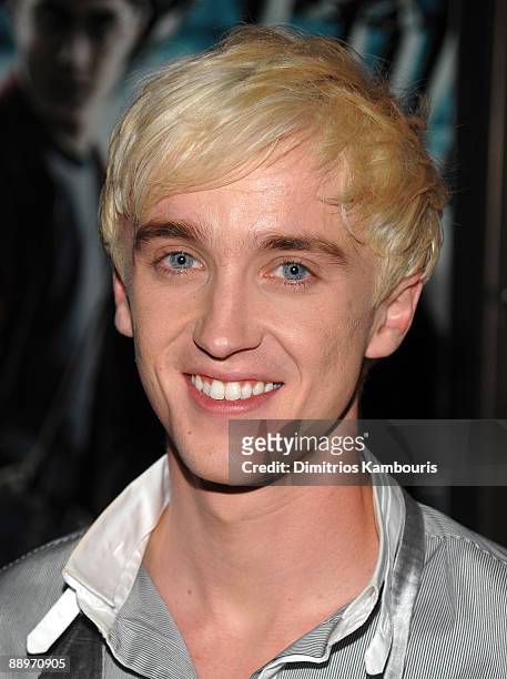 Actor Tom Felton attends the "Harry Potter and the Half-Blood Prince" premiere at Ziegfeld Theatre on July 9, 2009 in New York City.