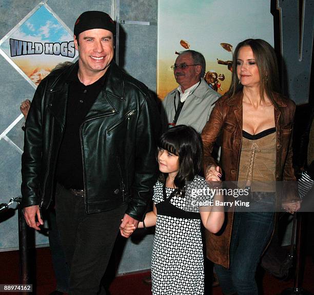 John Travolta, Kelly Preston and daughter