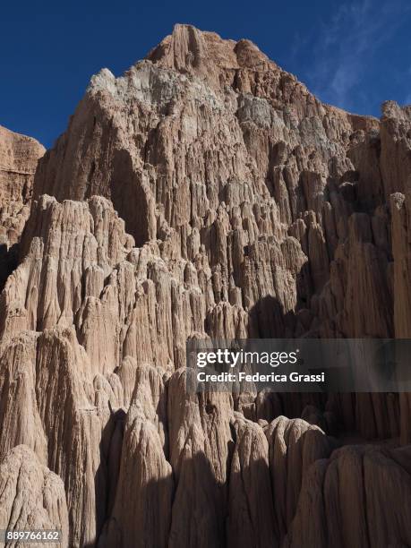 vertical view of cathedral gorge state park, nevada - cathedral gorge stock pictures, royalty-free photos & images