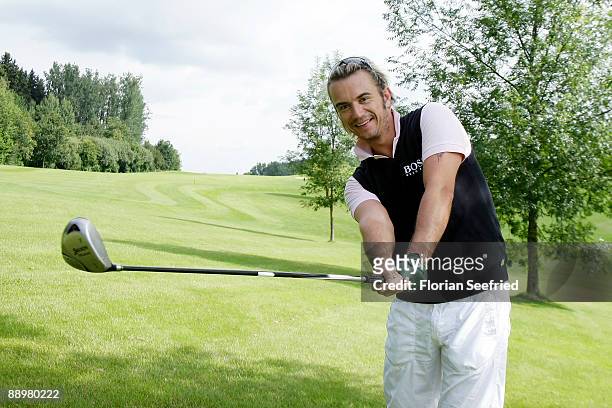 Singer Florian Silbereisen attends the golf tournament 'Kaiser Cup 2009' at 'Hartl Golf-Resort' on July 11, 2009 in Bad Griesbach, Germany.