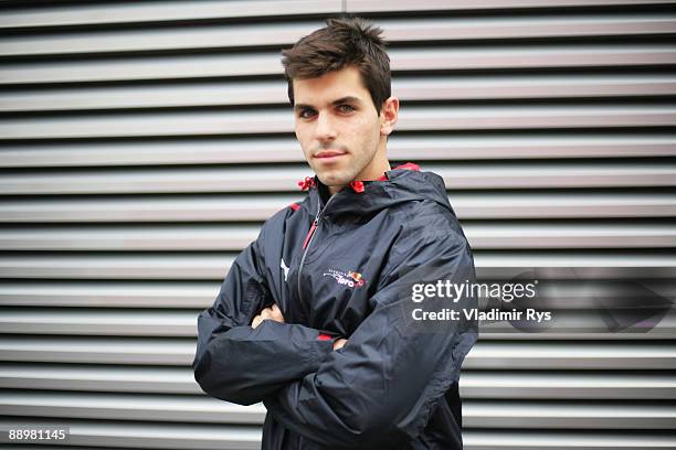 Scuderia Toro Rosso test driver Jamie Alguersuari of Spain is seen following qualifying for the German Formula One Grand Prix at Nurburgring on July...