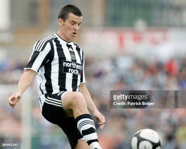 Joey Barton of Newcastle in action during the pre-season friendly match between Shamrock Rovers and Newcastle United at the Tallaght Stadium on July...