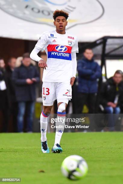 Willem Geubbels of Lyon during the Ligue 1 match between Amiens SC and Olympique Lyonnais at Stade de la Licorne on December 10, 2017 in Amiens,...