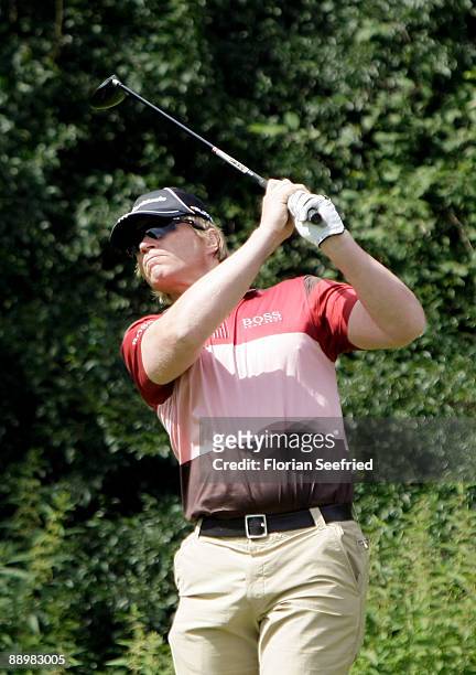 Oliver Kahn attends the golf tournament 'Kaiser Cup 2009' at 'Hartl Golf-Resort' on July 11, 2009 in Bad Griesbach, Germany.
