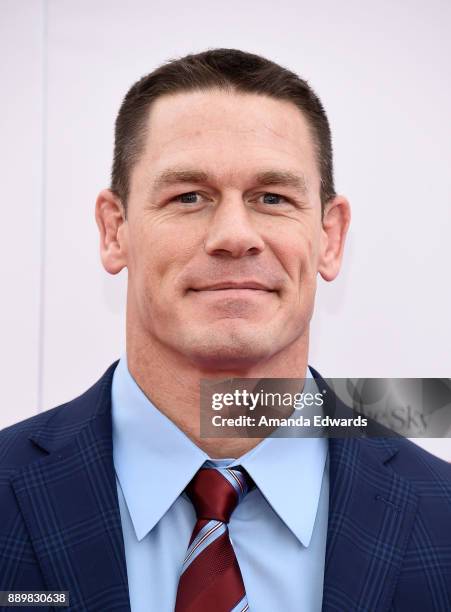 Actor and wrestler John Cena arrives at a screening of 20th Century Fox's "Ferdinand" at the Zanuck Theater at 20th Century Fox Lot on December 10,...