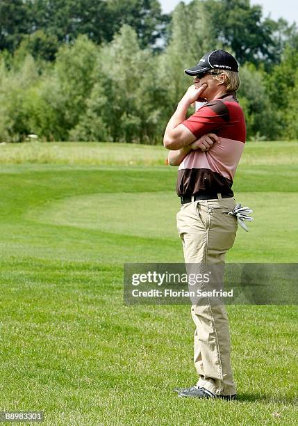 Oliver Kahn attends the 'Kaiser Cup 2009' golf tournament at the Hartl Golf-Resort on July 11, 2009 in Bad Griesbach, Germany.