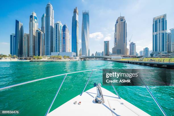 dubai marina urban skyline - dubai marina stock pictures, royalty-free photos & images