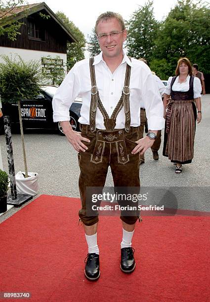 Ralf Rangnick attends a party after 'Kaiser Cup 2009' golf tournament at the Hartl Resort Event Hall on July 11, 2009 in Bad Griesbach, Germany.