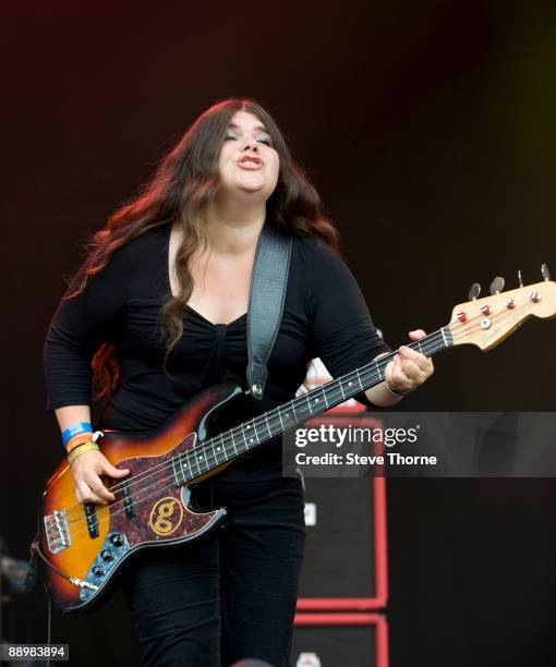 Michele Stodart of Magic Numbers performs on stage on the first day of Cornbury Festival on July 11, 2009 near Charlbury, United Kingdom.