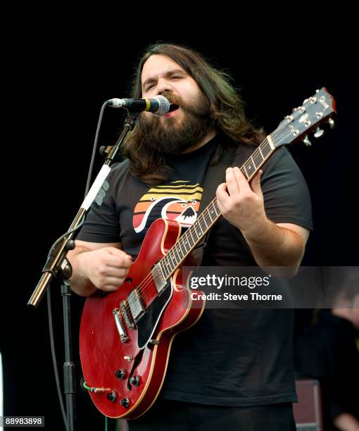 Romeo Stodart of Magic Numbers performs on stage on the first day of Cornbury Festival on July 11, 2009 near Charlbury, United Kingdom.