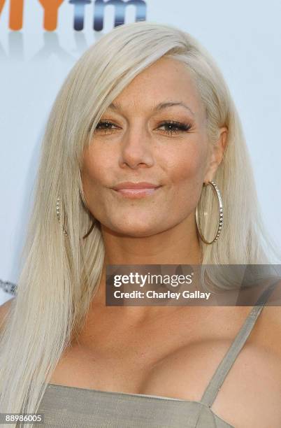 Heather Chadwell arrives at the Aces & Angels Celebrity Poker Party at The Playboy Mansion on July 11, 2009 in Beverly Hills, California.