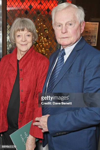 Dame Maggie Smith and Sir Derek Jacobi attend 'One Night Only At The Ivy' in aid of Acting for Others on December 10, 2017 in London, England.