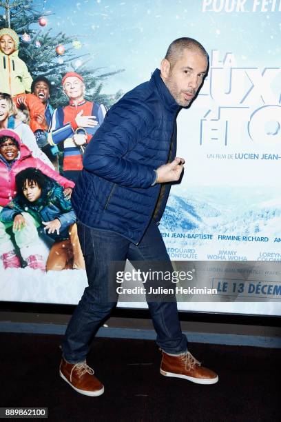 French actor Medi Sadoun attends "La Deuxieme Etoile" Paris Premiere at UGC Cine Cite Bercy on December 10, 2017 in Paris, France.