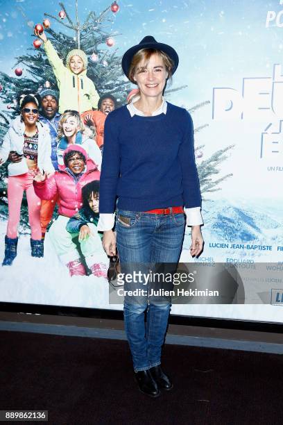 French actress Anne Consigny attends "La Deuxieme Etoile" Paris Premiere at UGC Cine Cite Bercy on December 10, 2017 in Paris, France.