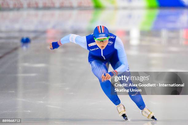 Hege Bokko of Norway competes in the ladies 1000 meter final during day 3 of the ISU World Cup Speed Skating event on December 10, 2017 in Salt Lake...