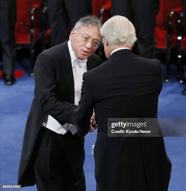 Japan-born British novelist Kazuo Ishiguro , author of the 1989 Man Booker Prize-winning "The Remains of the Day," receives the 2017 Nobel Prize in...