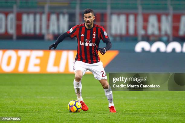 Mateo Musacchio of Ac Milan in action during the Serie A football match between AC Milan and Bologna Fc . Ac Milan wins 2-1 over Bologna Fc.