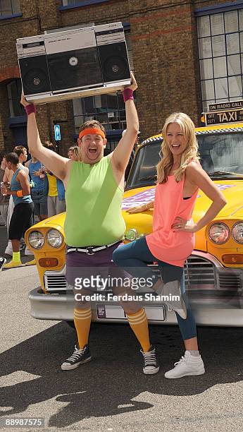 Johnny Vegas and Denise Van Outen attend a photocall for TCM's 'Capture Your Classic' competition launch on July 12, 2009 in London, England.