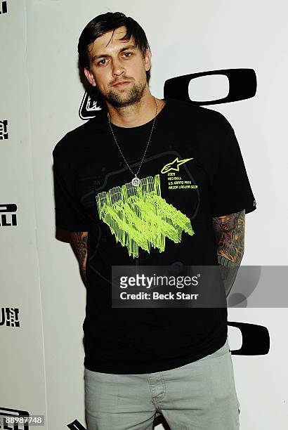 Musician David Kennedy of Angels and Airwaves arrives at Suru for the "Riders for Health" benefit on July 11, 2009 in Los Angeles, California.