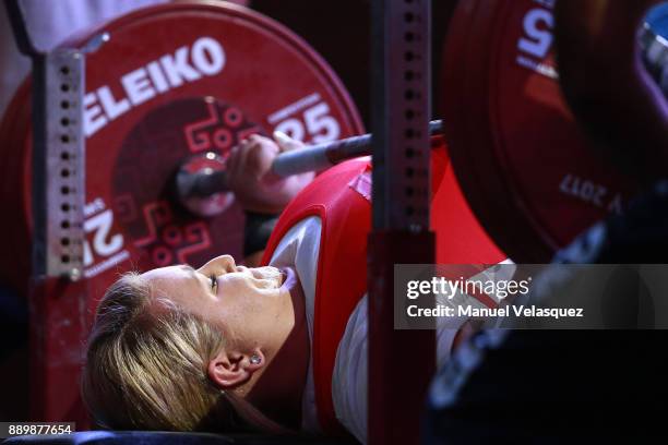 Marzena Zieba of Poland competes during the Women's Over 86Kg Group A Category as part of the World Para Powerlifting Championships Mexico 2017 at...