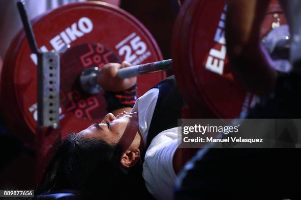 Pela Barcenas of Mexico competes during the Women's Over 86Kg Group A Category as part of the World Para Powerlifting Championships Mexico 2017 at...