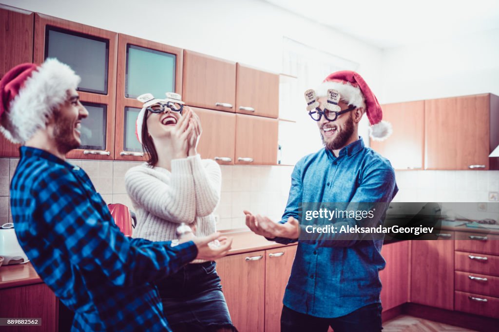 Group of People Having Fun by Throwing Candy in the Air