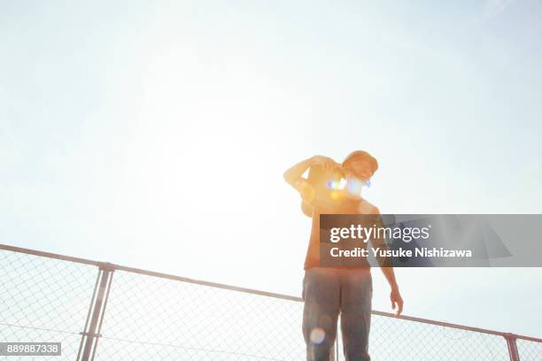 Man with a skateboard