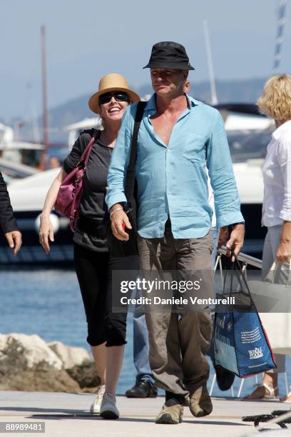 Trudie Styler and Sting attend day one of the Ischia Global Film and Music Festival on July 12, 2009 in Ischia, Italy.