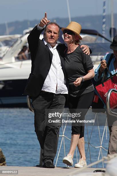 Pascal Vicedomini and Trudie Styler attend day one of the Ischia Global Film and Music Festival on July 12, 2009 in Ischia, Italy.