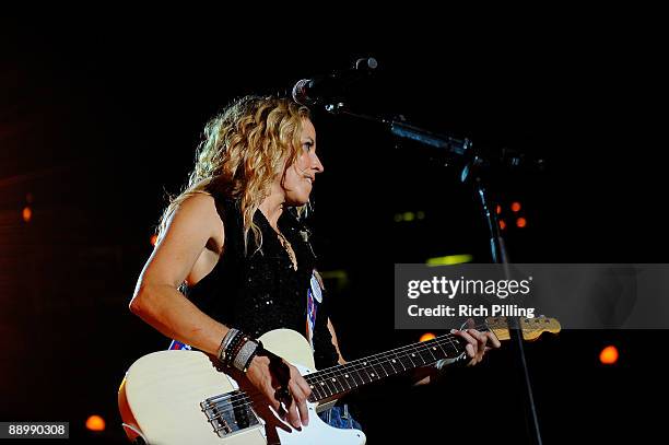 Sheryl Crow performs during the MLB All-Star Charity Concert prior to the 80th All-Star Game on July 11, 2009 the in St. Louis, Missouri.